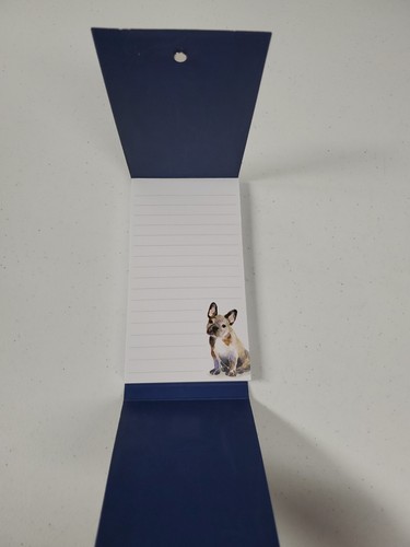 Punch Studio French Bulldog Magnetic Closure Note Pad + Shaped Note Pad New - Picture 4 of 7