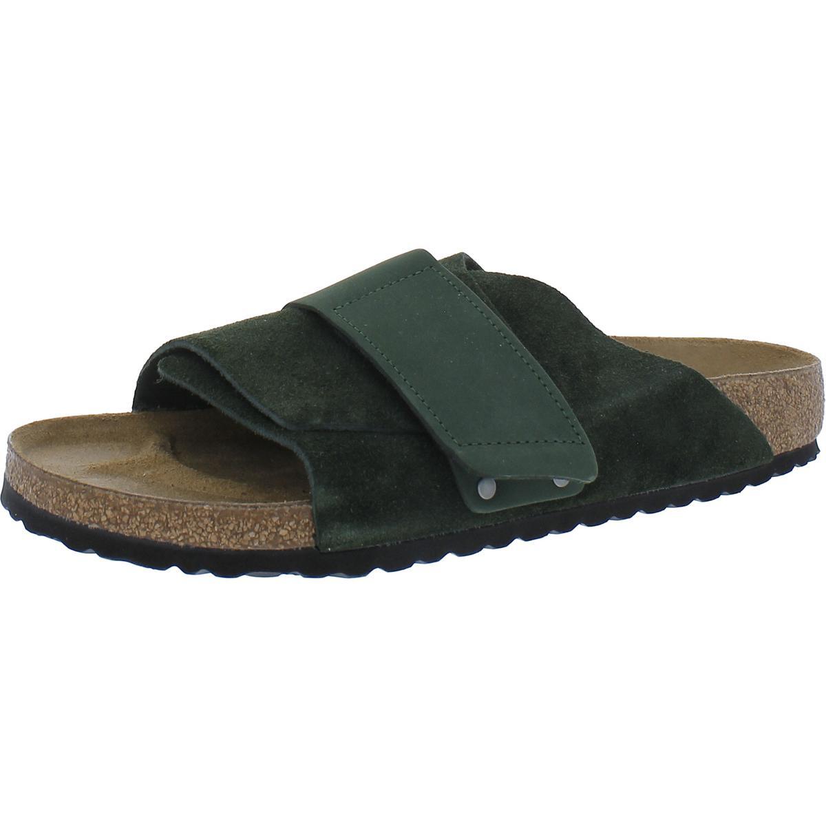 Мужские сандалии-горки Birkenstock Kyoto Green из зеленой замши с пробковой стелькой, 44 BHFO 4958