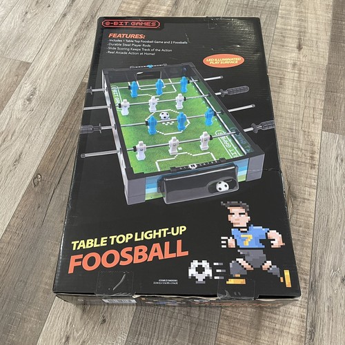 8-Bit Games - Table Top Light Up FOOSBALL SOCCER Arcade Game Lighted NIB - Picture 5 of 10
