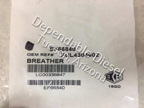Transmission Breather Excel Brand P/N EF66840 Ref. # Eaton Fuller 4304602 23605 - Picture 2 of 12