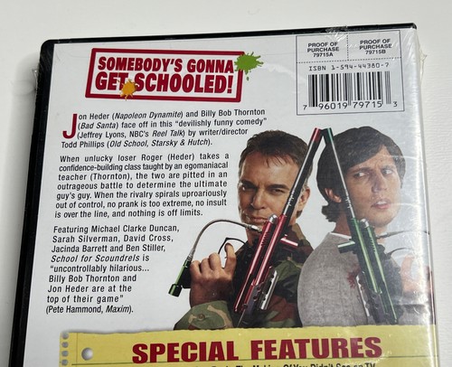 SCHOOL FOR SCOUNDRELS Movie DVD Billy Bob Thornton Jon Heder New Sealed - Picture 4 of 6