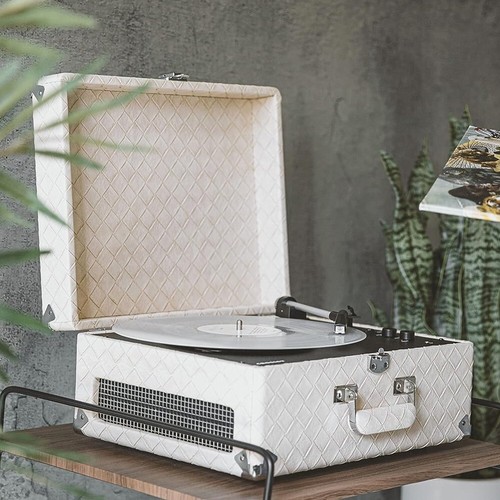 Crosley CR6253B-LT Anthology 3 Speed Portable Bluetooth Turntable - Light Tan  - Picture 4 of 4