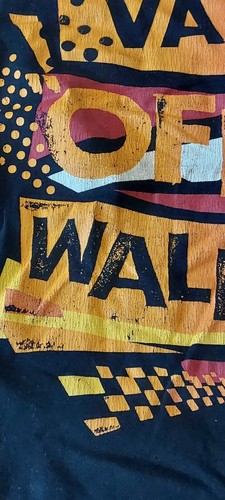 Wrangler/Vans Off The Wall N.2 T-shirt Originali Unisex Taglia S Nero-bianco - Foto 4 di 6