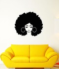 Vinyl Wall Decal Abstract African Girl Face Hairstyle Stickers (3382ig)
