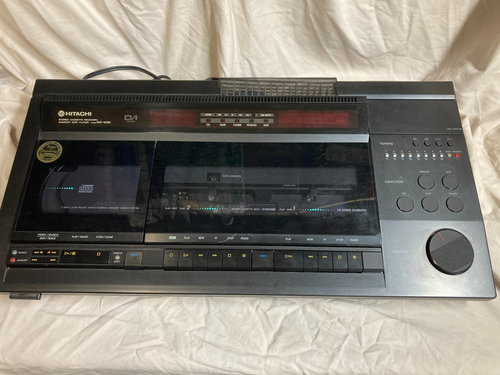 VGT HITACHI MX-W30 Stereo Receiver/ Dual Cassette Deck /CD/ AM-FM Tested GC - Picture 3 of 19