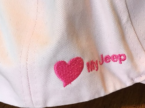 Pink Jeep Logo Grill Cap Adjustable Strap- Women - Picture 10 of 14