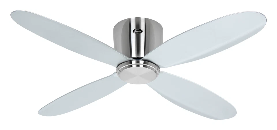 Flacher Energiespar Deckenventilator mit Fernbedienung 112 cm ECO PLANO II Chrom - Bild 2 von 4