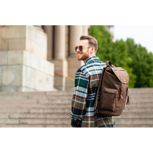 LEDER HERREN BRAUN UND GROSS RUCKSACK VINTAGE PAOLO PERUZZI T-19-BR - Bild 8 von 10