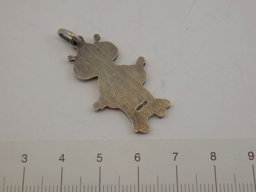 CIONDOLO ARGENTO SMALTO VINTAGE ANNI '70 GHEISHA - Foto 2 di 2