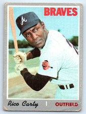 1970 Topps #145 Rico Carty Creases Atlanta Braves