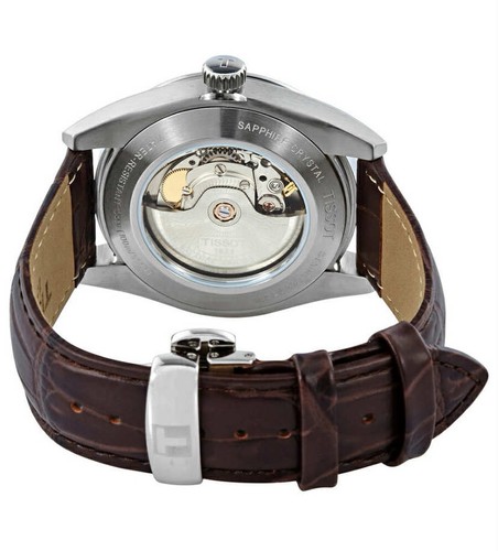 Tissot Gentlemen Powermatic 80 Brown Leather Strap T1274071605101 New ~Gorgeous~ - Picture 9 of 15