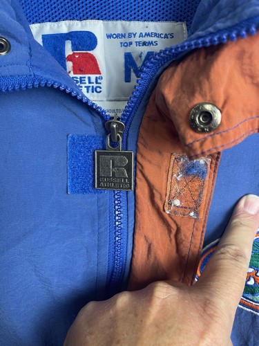 Vintage Russell Athletic Florida Gators Full Zip Windbreaker Rain Jacket Adult M - Picture 7 of 17