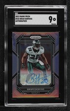 2022 Panini Prizm Silver Prizm Auto Brian Dawkins #243 SGC 9 MINT Auto HOF