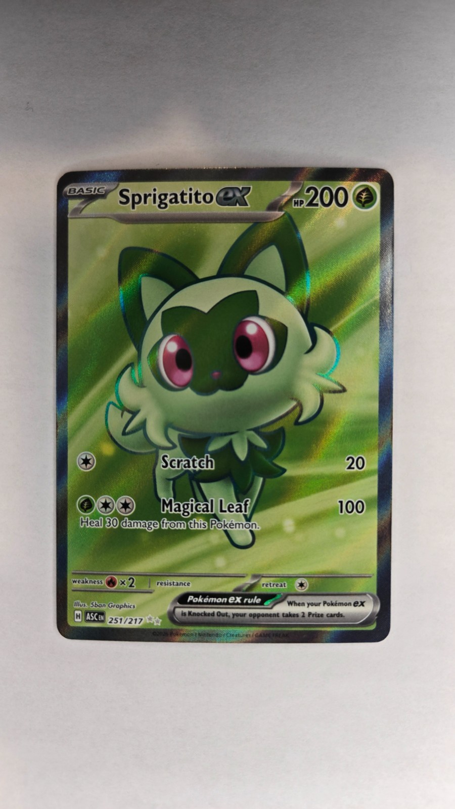 Sprigatito ex UR 251/217 Ascended Heroes NM Pokémon TCG