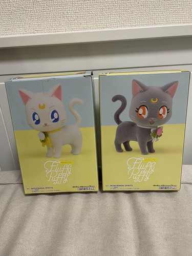 Bandai Fluffy Puffy Sailor Moon Luna Artemis 2-Piece Set Figure Brand new, w/box - Picture 12 of 24
