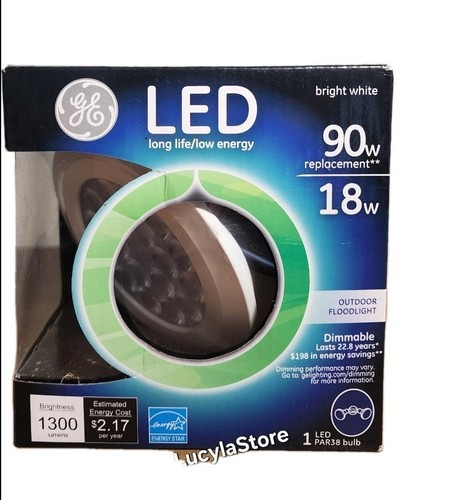 GE 90 Watt Indoor Outdoor Dimmable Floodlight Light Led Par38 Bulb Bright White - Picture 21 of 21