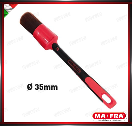X12 MAFRA - PENNELLO 35mm RED BRUSH CAR DETAILER PULIZIA INTERNO ESTERNO AUTO - Picture 11 of 11