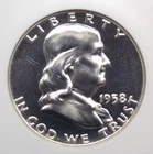 1958 PROOF Franklin SILVER Half Dollar 50c NGC PF67 #003 ECC&C, Inc.
