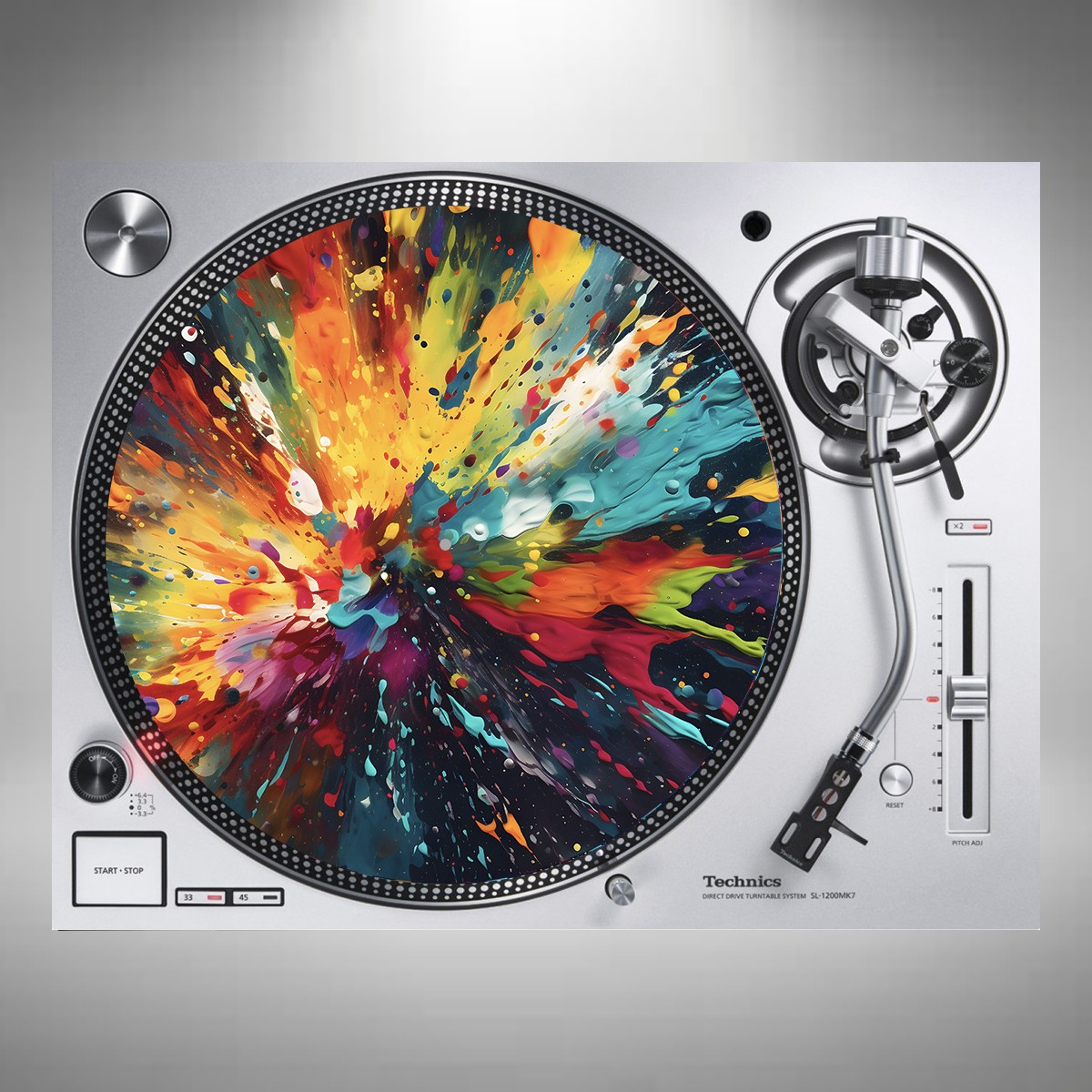 Farbspritzer Slipmats 12″ Plattenspieler Paar oder einzeln PS9 *in Karton verschickt*