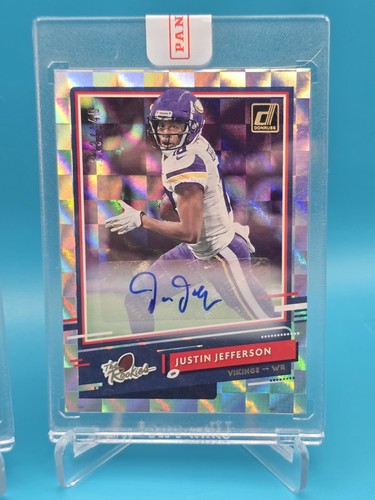2020 Panini Donruss Justin Jefferson The Rookies RC Auto /149 Sequential 112 113 - Picture 4 of 20