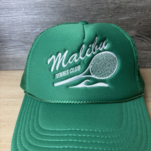 Malibu Tennis Club Hat Cap Snap Back Green White Trucker Mesh Tennis - 第 2/9 張圖片