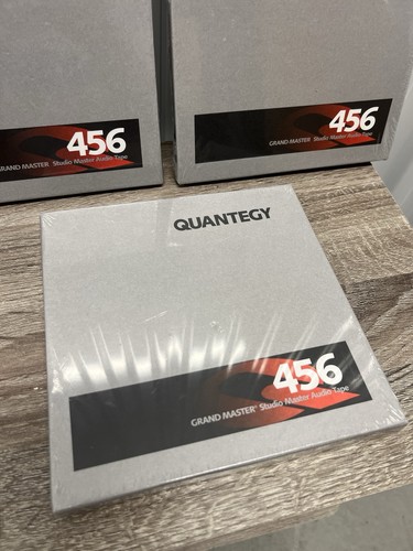 3 Pack Quantegy 456 Grand Master 7" Audio Tape 1/4" 1200 NEW Sealed Reel - Picture 2 of 4