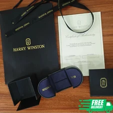 Harry Winston Ring empty case Jewelry box w/ribbon, paper bag good condition