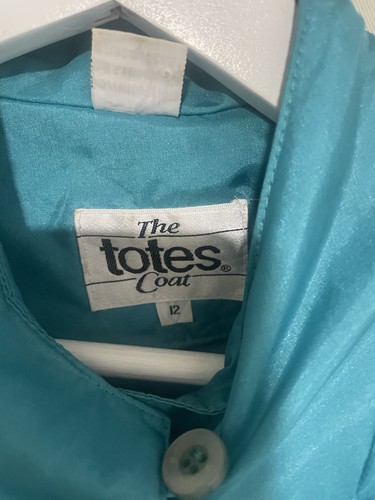 Vintage The Totes Mantel Damengröße 12 türkis Regenmantel Windbreaker. - Bild 4 von 18