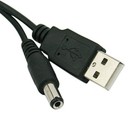 Câble d'alimentation 3 pieds USB 2.0 type A mâle vers connecteur barillet (5,5/2,1 mm)