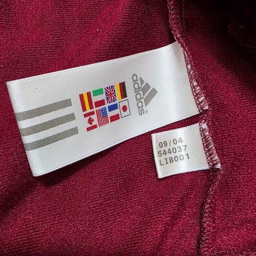 Adidas Track Jacket Red Black 3-Stripes Full Zip Retro Athleisure Size M - Picture 7 of 10