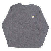 CARHARTT Mens T-Shirt Black Long Sleeve L