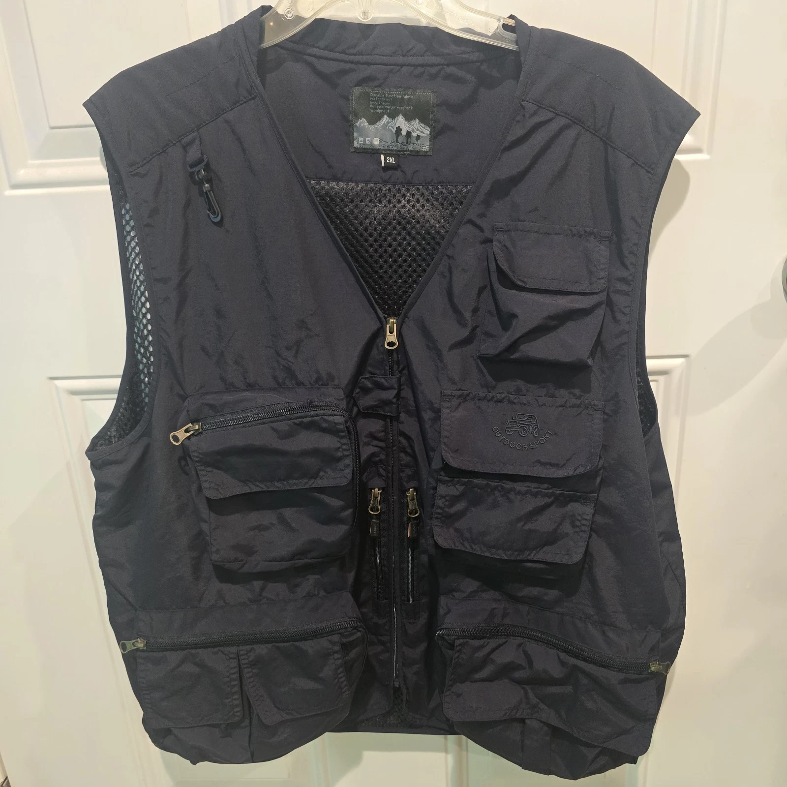 Mil-Tec Outdoors Vest Navy XXL NWT Many Pockets Zipper Camera Photo Hiking