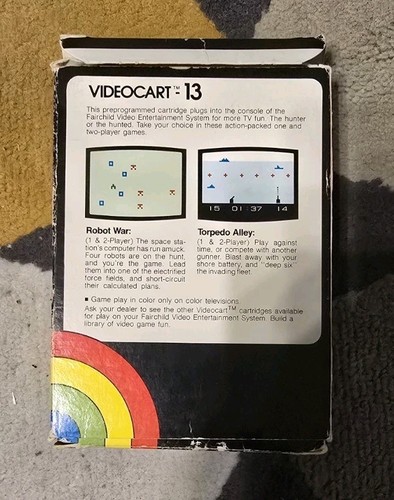 Robot War & Torpedo Alley (Fairchild Channel F, Grandstand) Videocart-13 Game - Picture 6 of 7