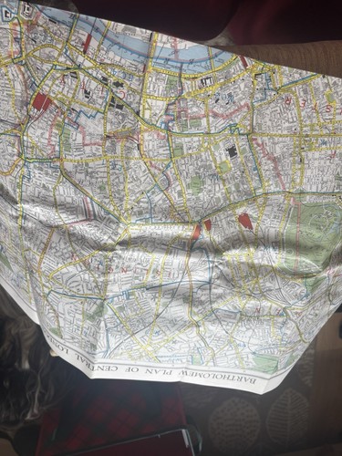 Bartholomew & Sons Vintage London Map Historical, Folded - Picture 4 of 4