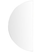 Badspiegel Mit Led-Beleuchtung Silber 60 X 120 Cm Halbrund FüR Badezimmer Loue