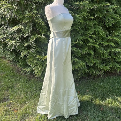 Bari Jay Strapless J.Mint Evening Gown Dress Size 10 Style #341 Maxi W/straps  - Picture 4 of 9