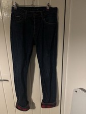 Tommy Hilfiger jeans Men's Mercer 30 Inch Waist Rockabilly Turn Ups Used Navy