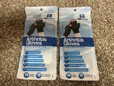 Lot of 2 Hotcakes Compression Arthritis Gloves Best Copper Infused SZ L - NEW!