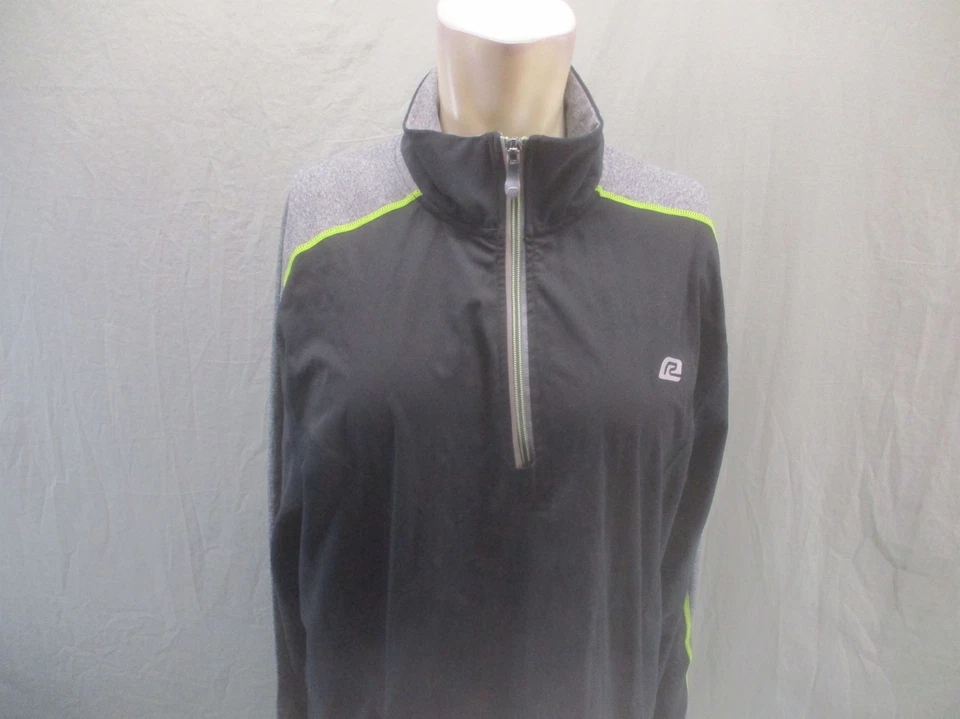 Road Runner Talla M Para Hombre Negro Manga Larga 1/2 Cremallera Logo Ropa Activa Pull Over 641 Foto 2 de 4