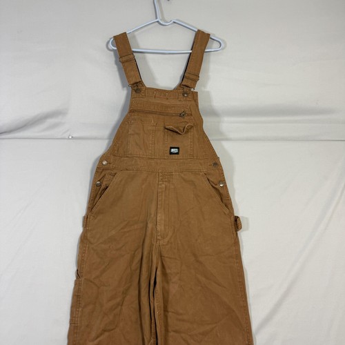 KEY Latzhose Herren 34x32 braun Ente Canvas Arbeitskleidung Doppelknie Hammerschlaufe - Bild 2 von 21