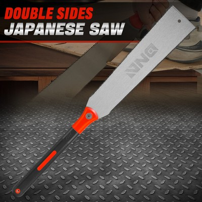 #ad #ad 11.5quot; in Japanese Double Edge Sided Pull Hand Saw Sawing Trim Wood Cutting Grip $9.74