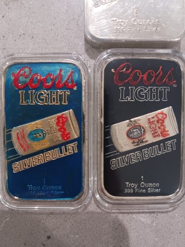 Coors Light Silver Bullet Bar 1 x 5 ounce and 3 x 1ounce (Sunshine Mining Co) - Picture 4 of 4
