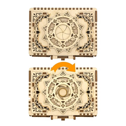 3D Wooden Puzzle for Adult Music Box Kit, Mechanical Treasure Box Jewelry Sto... - Picture 4 of 6
