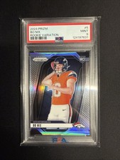 2024 Panini Prizm - Rookie Variations Bo Nix #5 Silver Prizm (RC) PSA 9 
