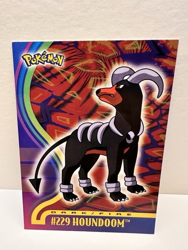 2001 Topps Pokemon TV Animation Houndoom #229 Johto League Champions