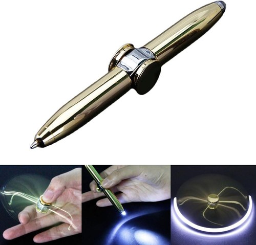 ALU Fidget Hand Spinner Stift mit LED Metall Finger Kreisel Anti Stress ADHS - Bild 2 von 7
