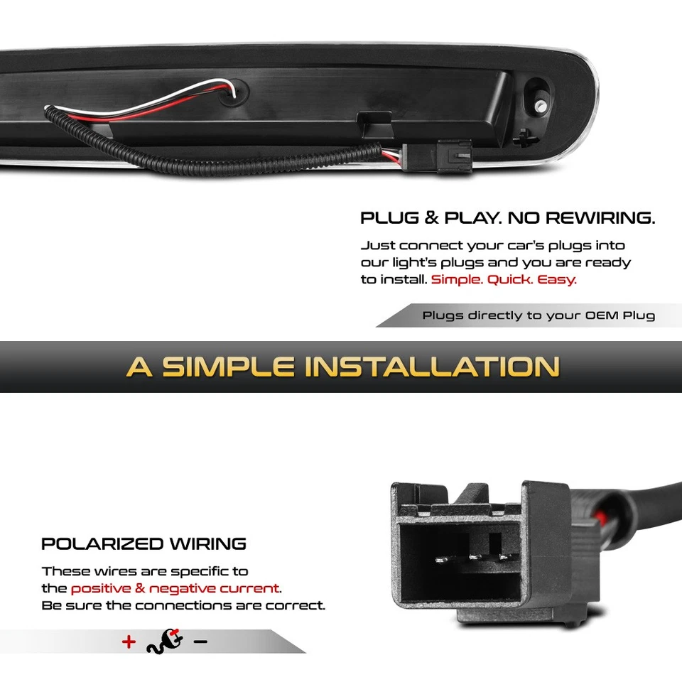 Full LED Chrome Third Brake Tail Cargo Light For 2007-2014 Silverado Sierra 1500 Foto 4 de 4