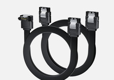 Cable Matters 2-Pack 90 Degree Right Angle SATA Cable 18 Inches 6.0 Gbps SATA...