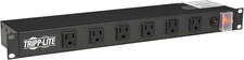 12-Outlet Rack Mount Power Strip PDU, Six Front  Six Rear Facing Outlets, 15A,