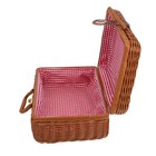 1PC -simulierte Rattan -Handwebien -Retro -Koffer -Lock -Speicherbox für Zuhause